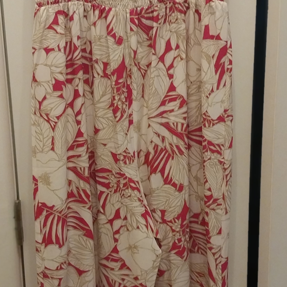 Floral Print Jumpsuit Cream and Pink